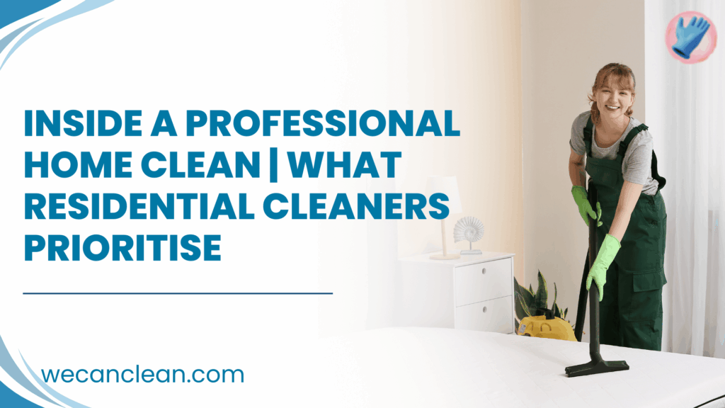 Trained cleaners performing professional home cleaning in a modern home.