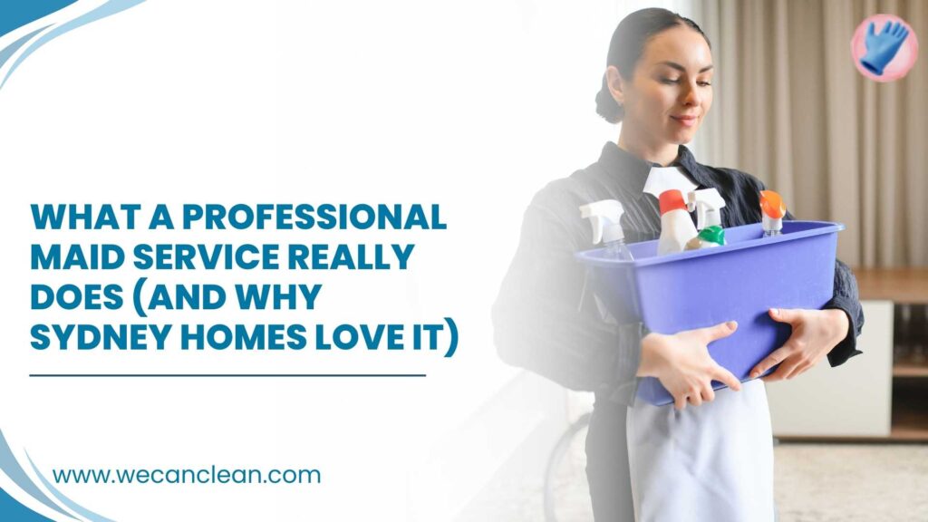 Maid Service professional cleaner in action