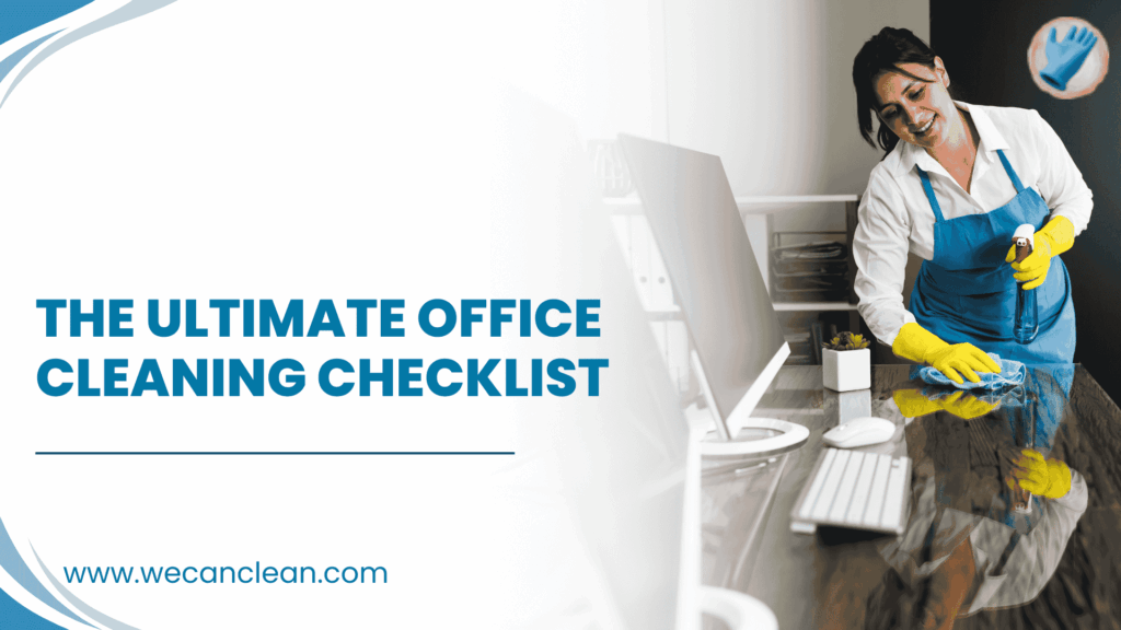 Office cleaning checklist used by professional cleaners