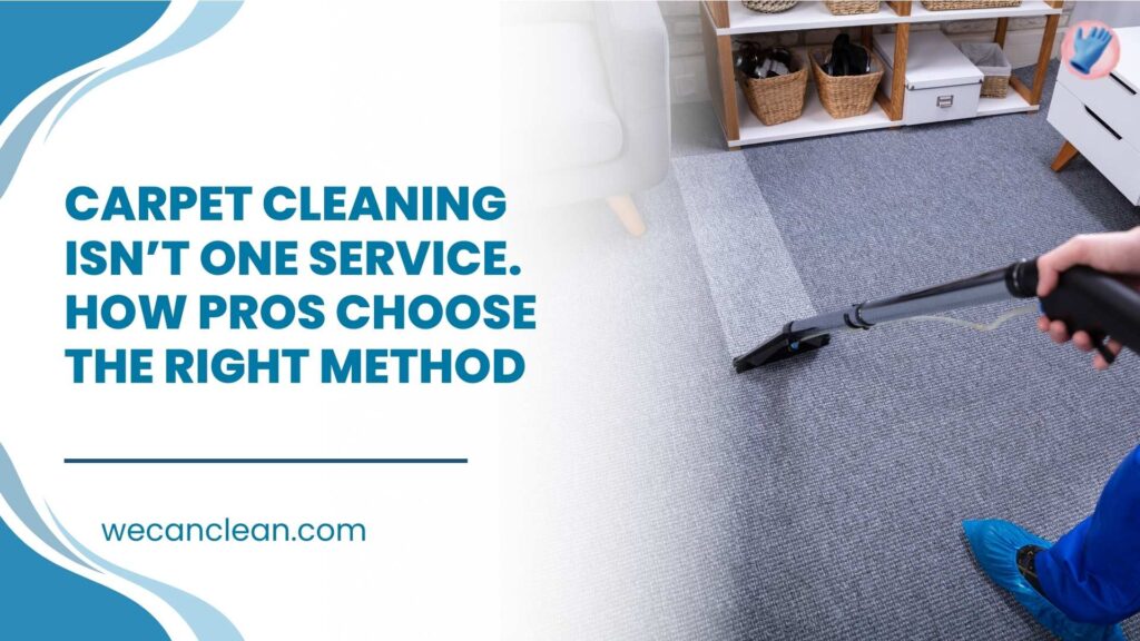 Professional Carpet Cleaning being performed using the correct method.